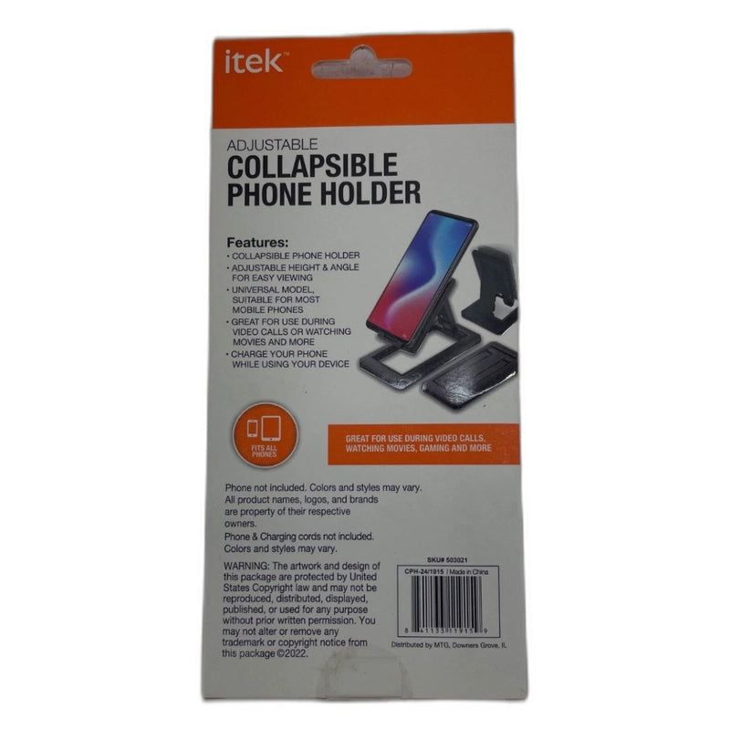 ITek Foldable Phone Desk Height Adjustable Cell 3 Total Pack of 3 New