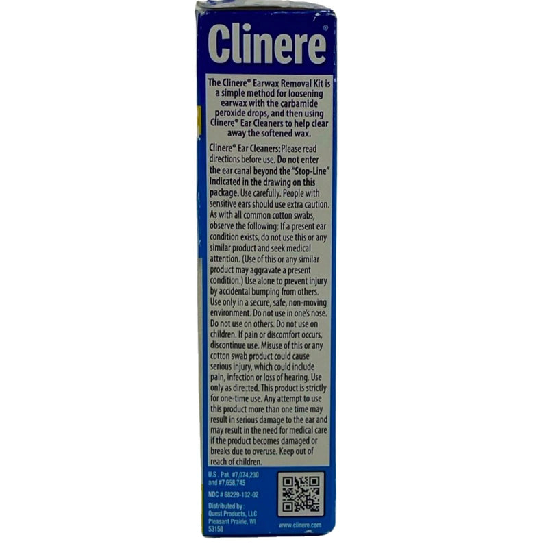 Clinere Earwax Removal Kit Carbamide Peroxide Drops with Ear 1 Pack Exp 11/26