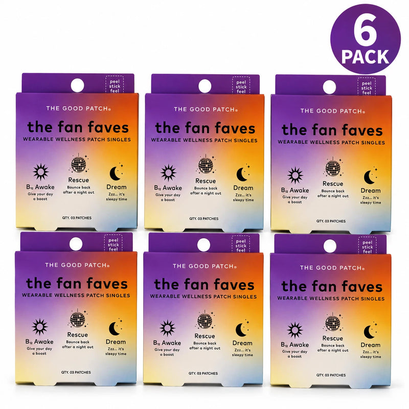 The Good Patch The Fan Faves Wearable Wellness Patch Singles 3 Count 6 Pack