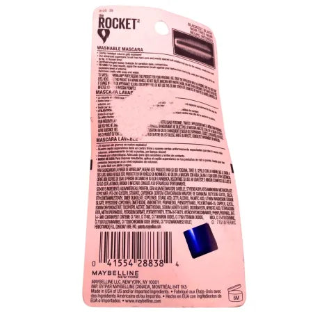 Maybelline The Rocket Mascara #400 BLACKEST BLACK 8X Volume 5 Pack New
