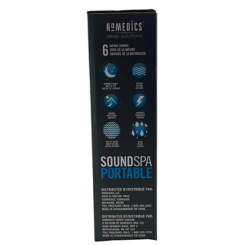 HoMedics SoundSpa Portable White Noise Sound Machine 6 Sounds Timer New