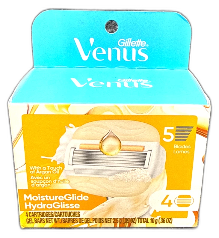 Venus Women's Moisture Glide Razor Blades 4ct Pack of 4 New