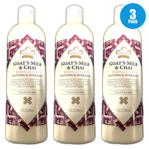 Nubian Heritage Goats Milk Chai Body Lotion Rose 13oz Pack of 3 New