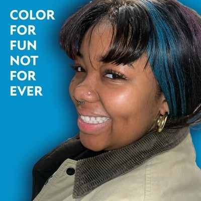 Fun In by Sun In – Temporary Hair Color Blue – Pack of 4 (1 oz each) NEW 7