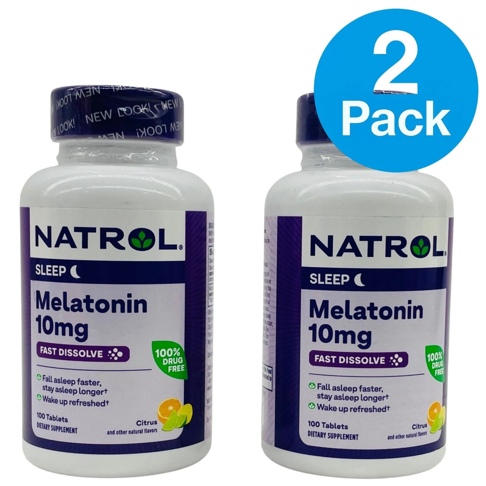 Natrol Melatonin 10mg 100ct Fast Dissolve – 2 Pack – New 1