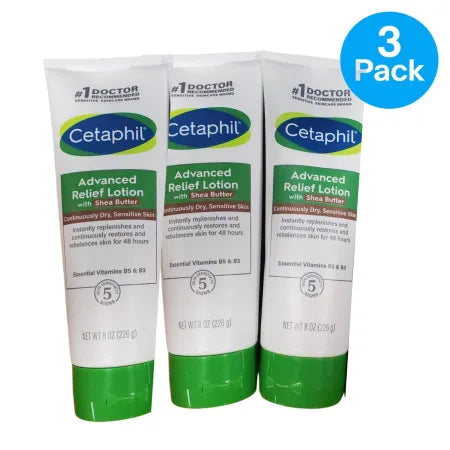 Cetaphil Advanced Relief Lotion Shea Butter 8 oz 3 Pack New
