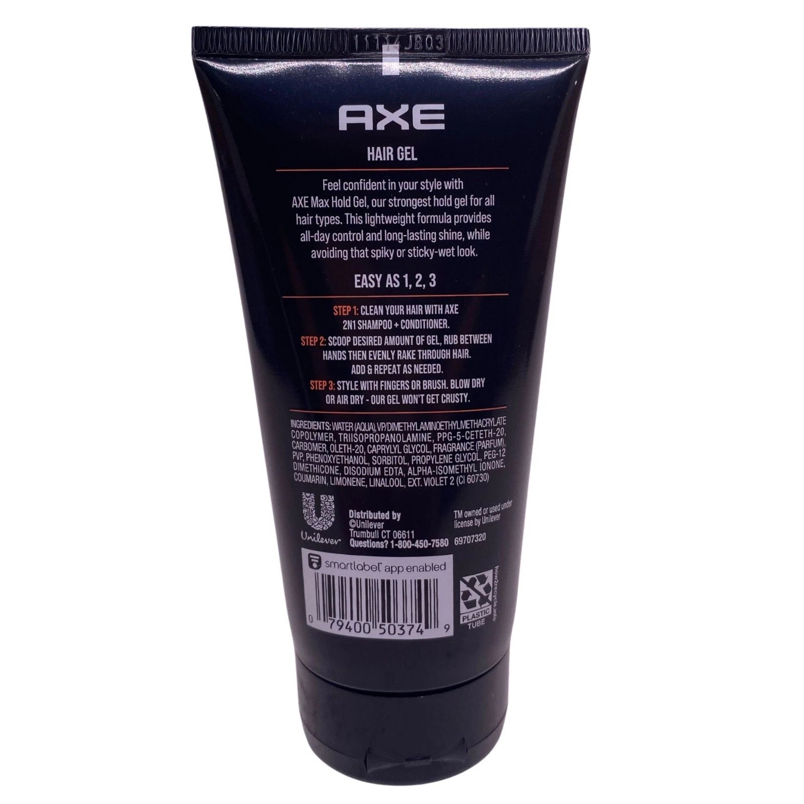 AXE Max Hold Hair Gel 5oz 3 Pack New