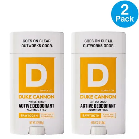Duke Cannon Sawtooth Active Deodorant Alpine Air & Cedarwood 3 oz 2 Pack Bundle