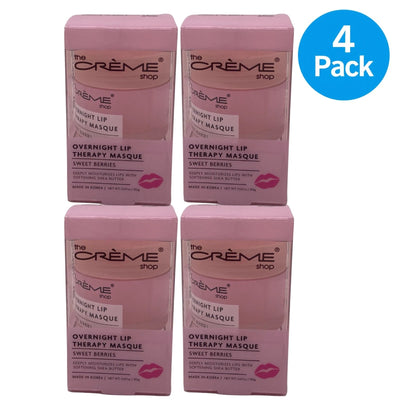 The Crème Shop Overnight Lip Therapy Masque Sweet Berries 4 Pack New