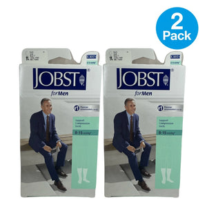 JOBST forMen 8-15 mmHg Knee High Black Small 2 Pack New