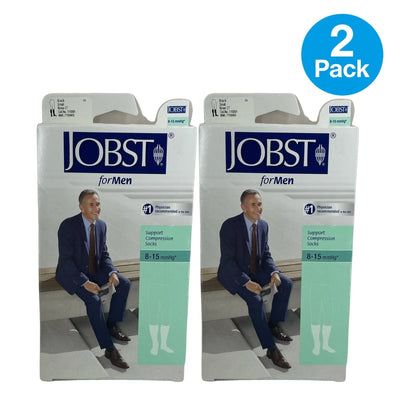 JOBST forMen 8-15 mmHg Knee High Black Small 2 Pack New