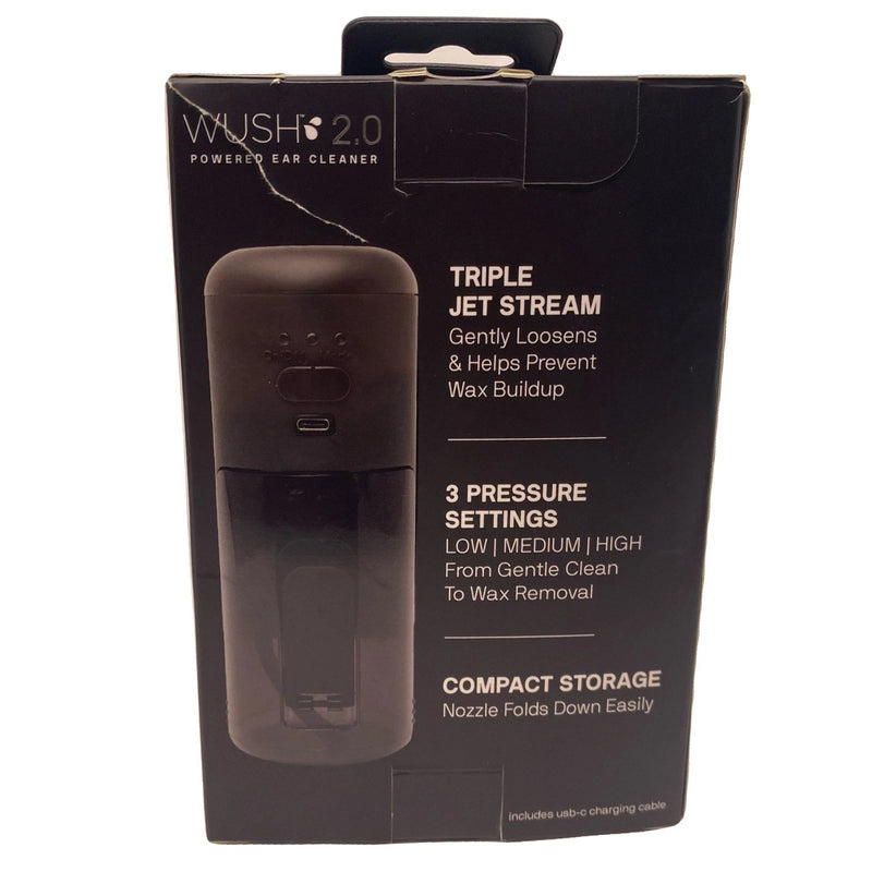 BlackWolf WUSH 2.0 Powered Ear Cleaner Rechargeable 3 Tips Box Damage