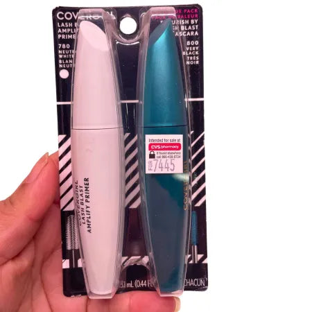 CoverGirl Lash Blast Amplify Primer & Mascara #800 VERY BLACK (2 Pack) New