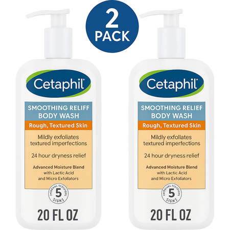 Cetaphil Smoothing Relief Body Wash 20oz 2 Pack – New