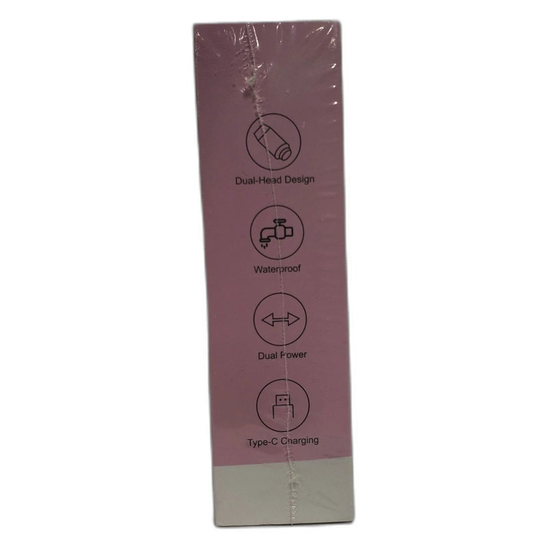 Unbranded Rechargeable Dual-Head Electric Shaver Water Resistant Pink New
