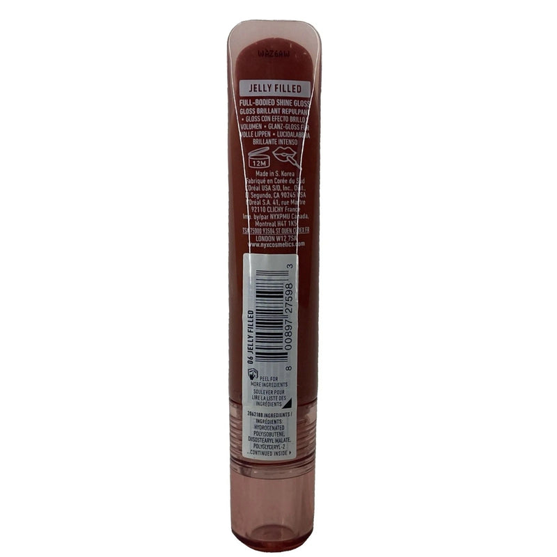 NYX Jelly Gloss Full-Bodied Shine Lip Gloss Jelly Filled 2 Pack New