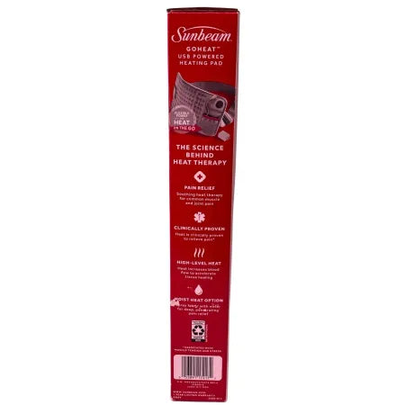 Sunbeam GoHeat USB Powered Heating Pad 12.5 x 7.5 in New