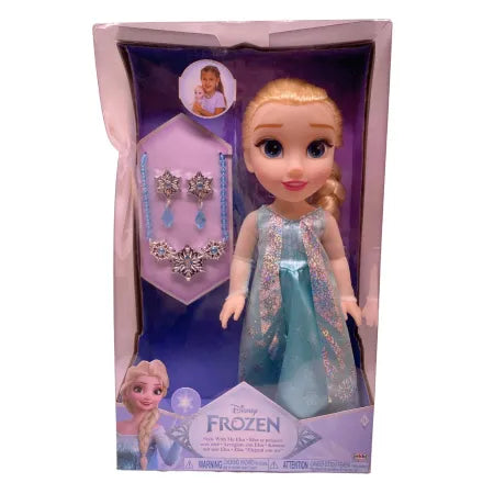 Disney Frozen Style With Me Elsa Doll & Child Jewelry Set BOX DAMAGE New