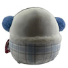 Squishmallows Manny the Snowman with Blue Earmuffs Plaid Scarf 10" 2 Pack New