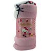 Hello Kitty Christmas Plush Throw Blanket Pink Holiday Presents Tree 45 in x 55