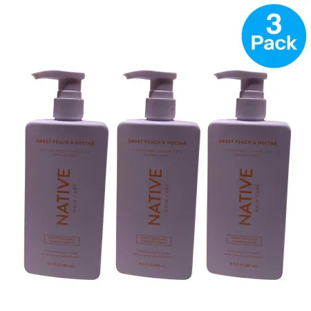 Native Moisturizing Conditioner Sweet Peach 16.5 Oz 3 Pack New