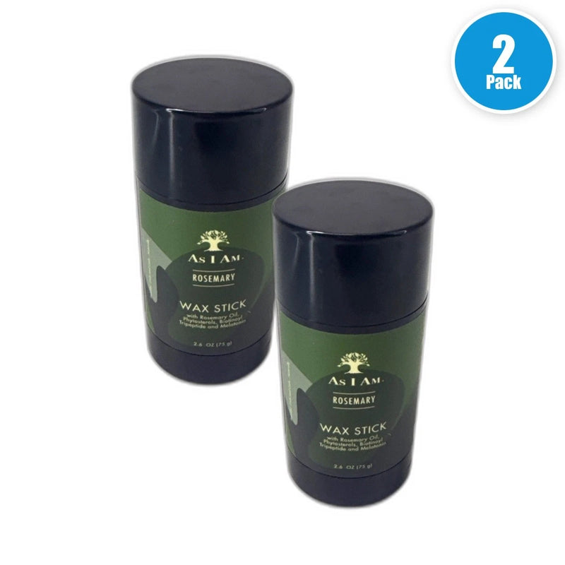 As I Am Rosemary Wax Stick Hair Styling Control Stick 2.6oz Pack of 2 New