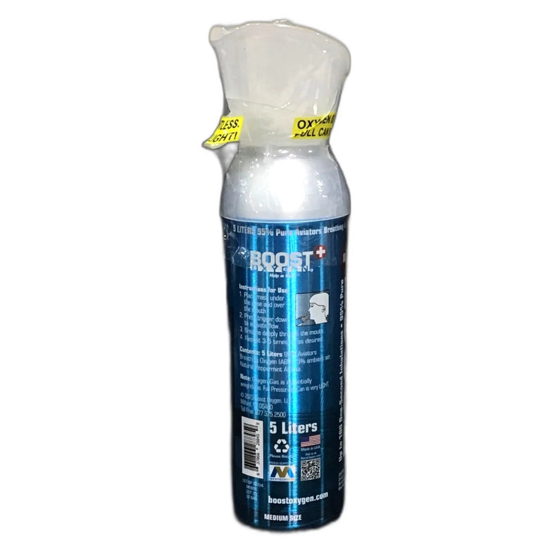 Boost Oxygen 5 Liter Canned Oxygen Bottle Menthol Pack of 2 New