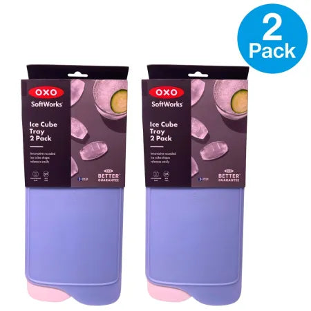 OXO SoftWorks Ice Cube Tray BPA Free Stackable Ice Mold 2 Pack New