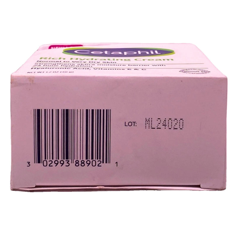Cetaphil Rich Hydrating Cream Hyaluronic Acid Vitamins E & C 1.7oz 6 Pack New