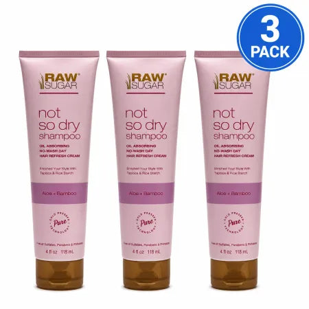 Raw Sugar Not So Dry Shampoo 4 oz 3 Pack New
