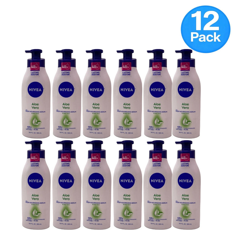 Nivea Aloe Vera Body Lotion 16.9 Fl Oz 12 Pack New