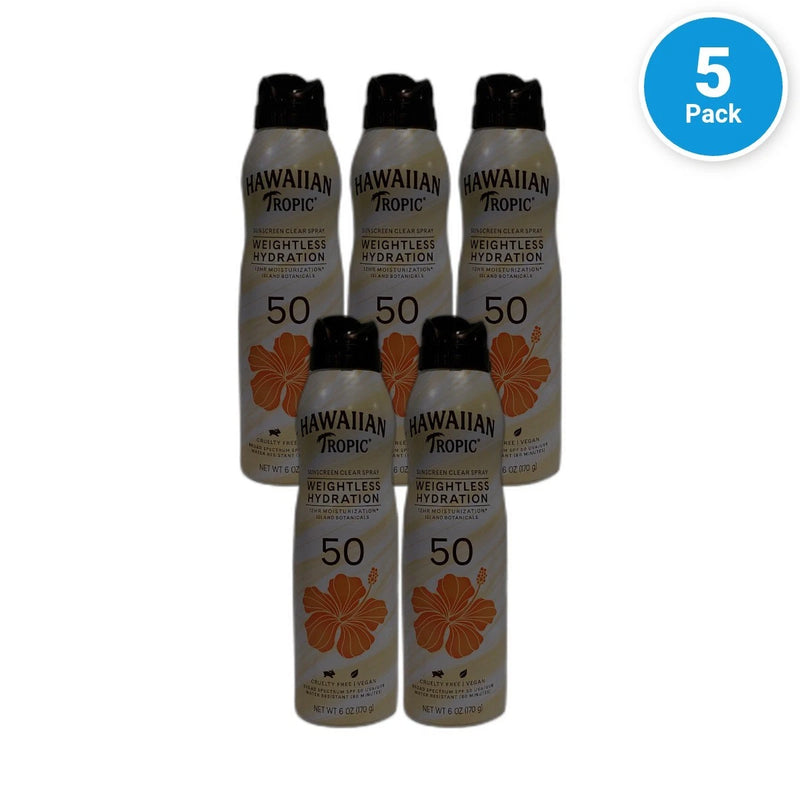 Hawaiian Tropic Weightless Hydration Sunscreen Clear Exp 03/27 Pack of 5 New