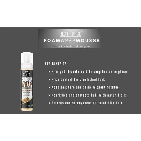 NEXT IMAGE - Foam Wrap Locking Mousse [Black Castor & Argan] 8 oz 3