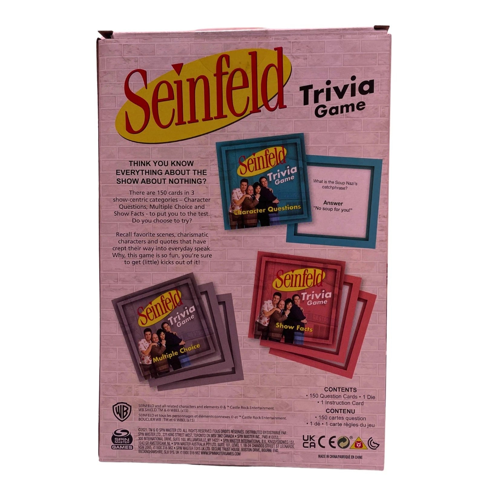 Seinfeld Trivia Game 150 Cards Ready to Roll 3 Pack New