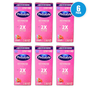 Pedialyte Fast Hydration Electrolyte Powder Strawberry Exp 12/26 Pack of 6 New