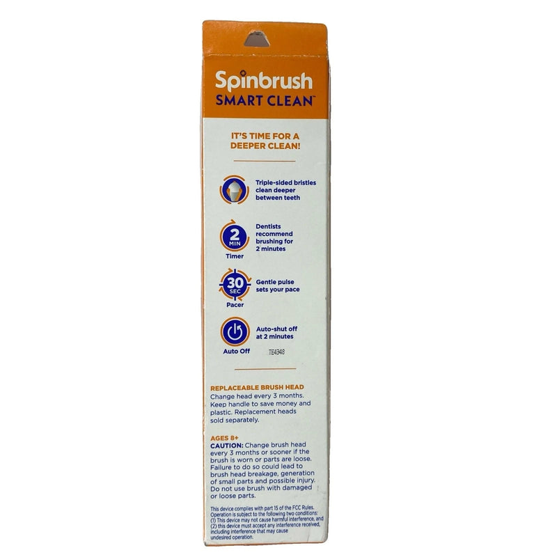 Spinbrush Smart Clean Soft Powered Toothbrush Dual Action Head 3 Pack New