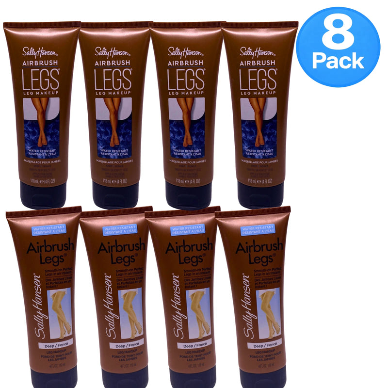Sally Hansen Airbrush Legs Leg Makeup Cream Deep 4 fl oz 8 Pack New