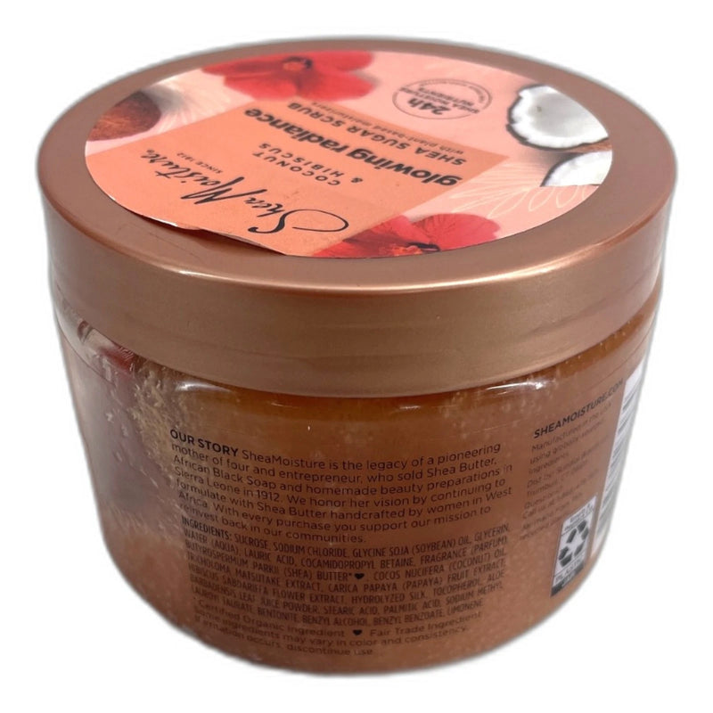 Shea Moisture Glowing Radiance Shea Sugar Scrub Coconut Hibiscus Pack of 2 New