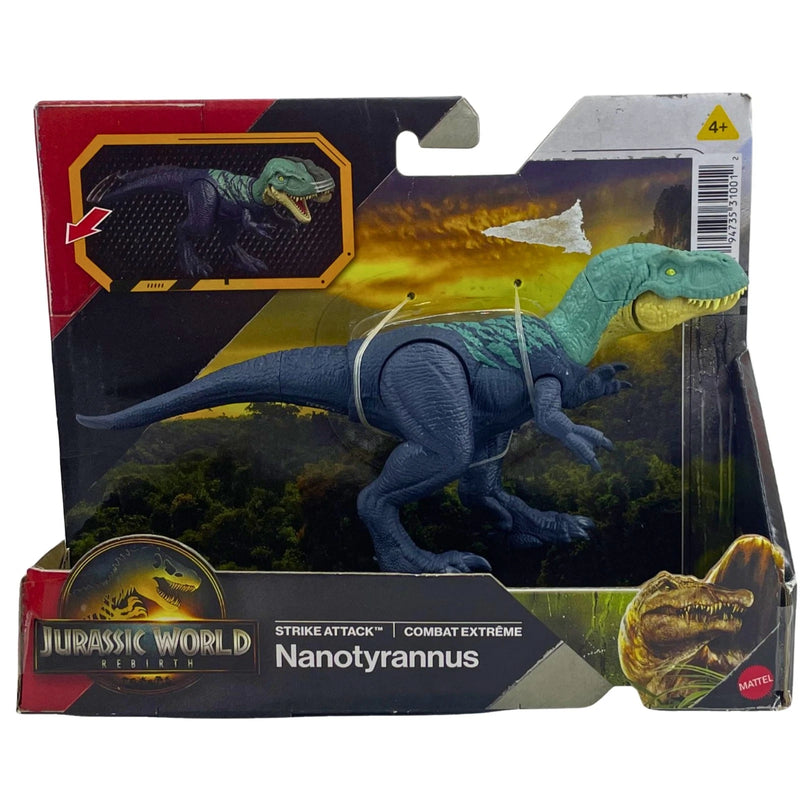 Mattel Jurassic World Rebirth Strike Attack Nanotyrannus Dinosaur Figure 1 Pack