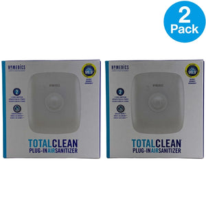 HoMedics TotalClean Plug-In Air Sanitizer 2 Pack New