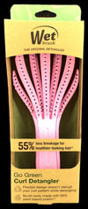 Go Green Curly Hair Detangler Brush Soft Flexible Bristles Pack of 3 New