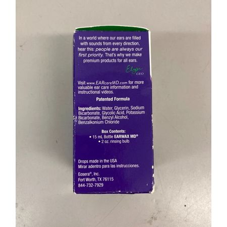 Ear Wax MD Cleaner 0.5oz 1 Pack New