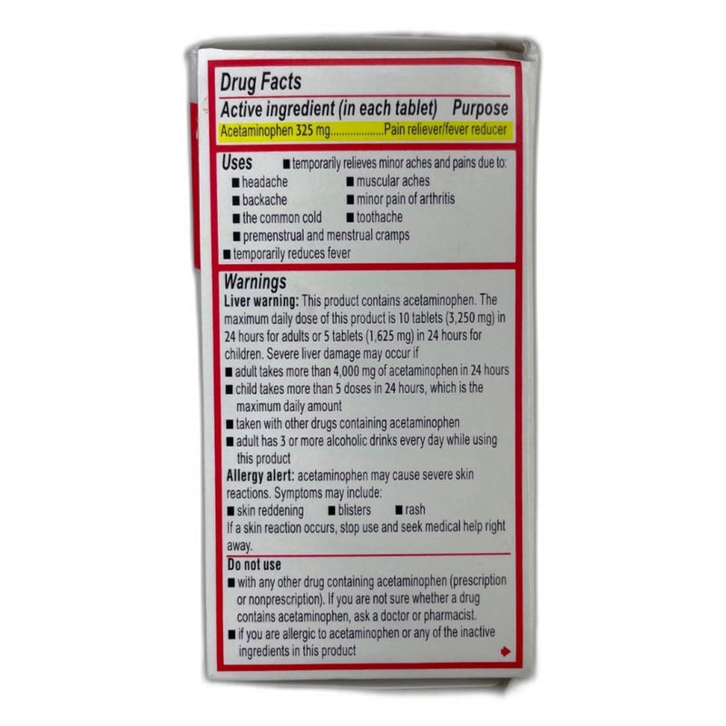 Tylenol Acetaminophen Pain Reliever Fever Reducer Exp 07/28 Pack of 3 New