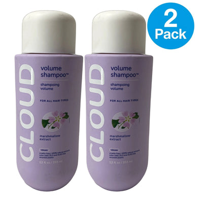 Cloud Volume Shampoo Marshmallow Extract All Hair Types 12 fl oz 2 Pack New