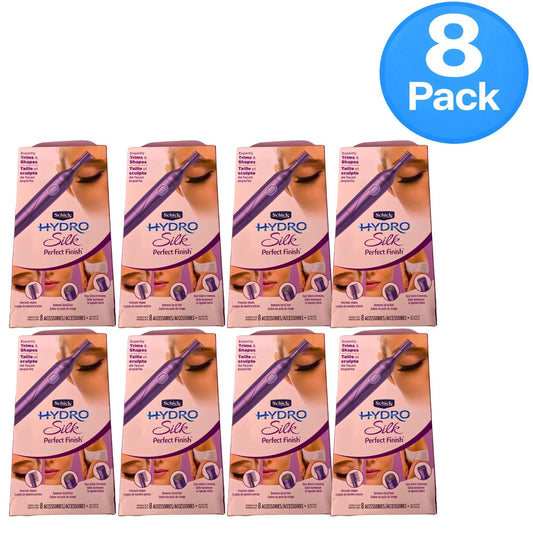 Schick Hydro Silk Perfect Finish 8-in-1 Grooming Kit for Women (8 Pack) New