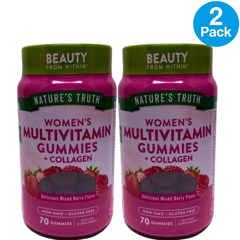 Nature's Truth Women's Multivitamin Gummies + Collagen Mixed Berry Exp 06/27
