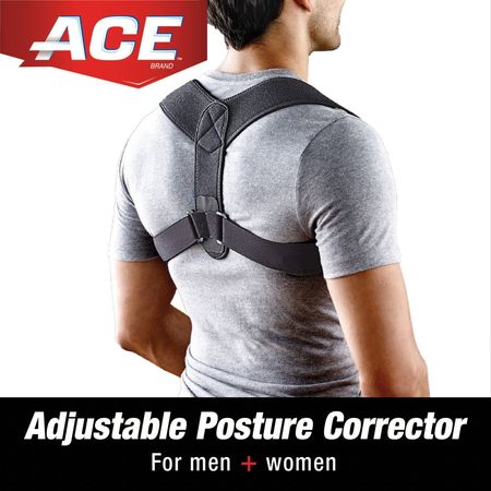 ACE Brand Posture Corrector, Unisex, Adjustable Brace, One Size Fits Most 1