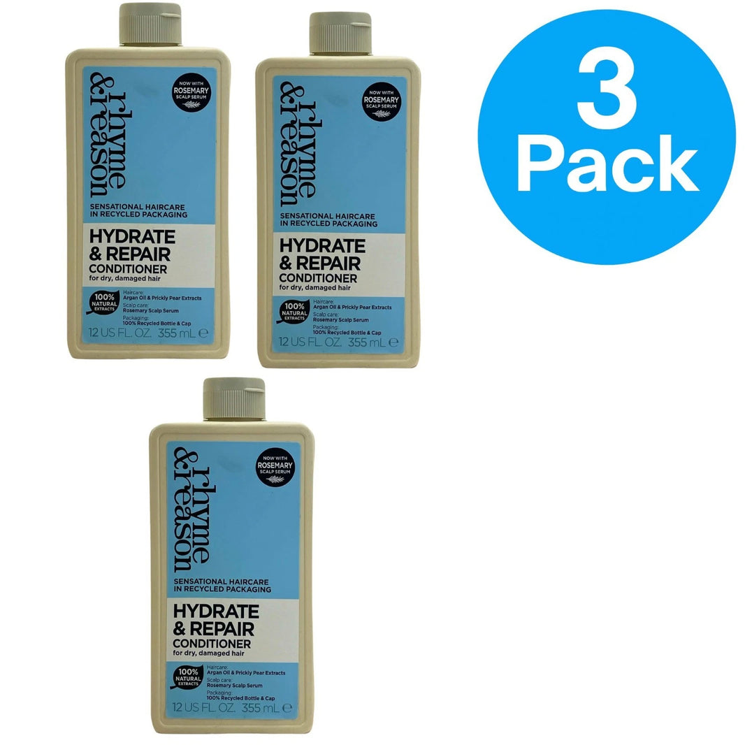 Rhyme & Reason Hydrate & Repair Conditioner - Argan Oil - 12oz - 3 Pack