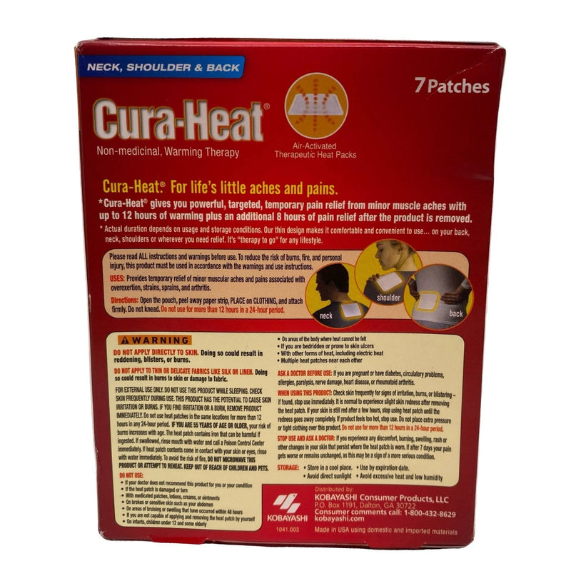 Cura-Heat Heat Therapy Patches 7 Ct 2 Pack Exp 07/2027 New