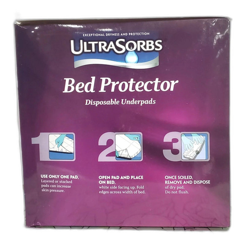15 Pads Ultrasorbs Advanced Plus Drypads Bed Protector Disposable Underpads